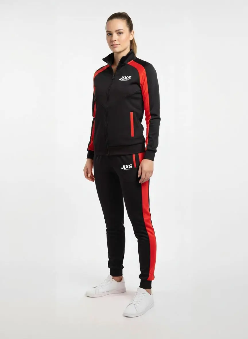ensemble-survetement-femme-noir-rouge-jixs-1.jpg JIXS Tracksuit Elite Femme