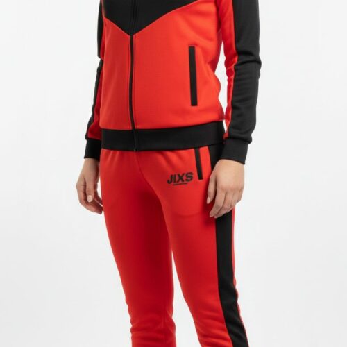 JIXS Tracksuit Elite Femme Rouge Noir