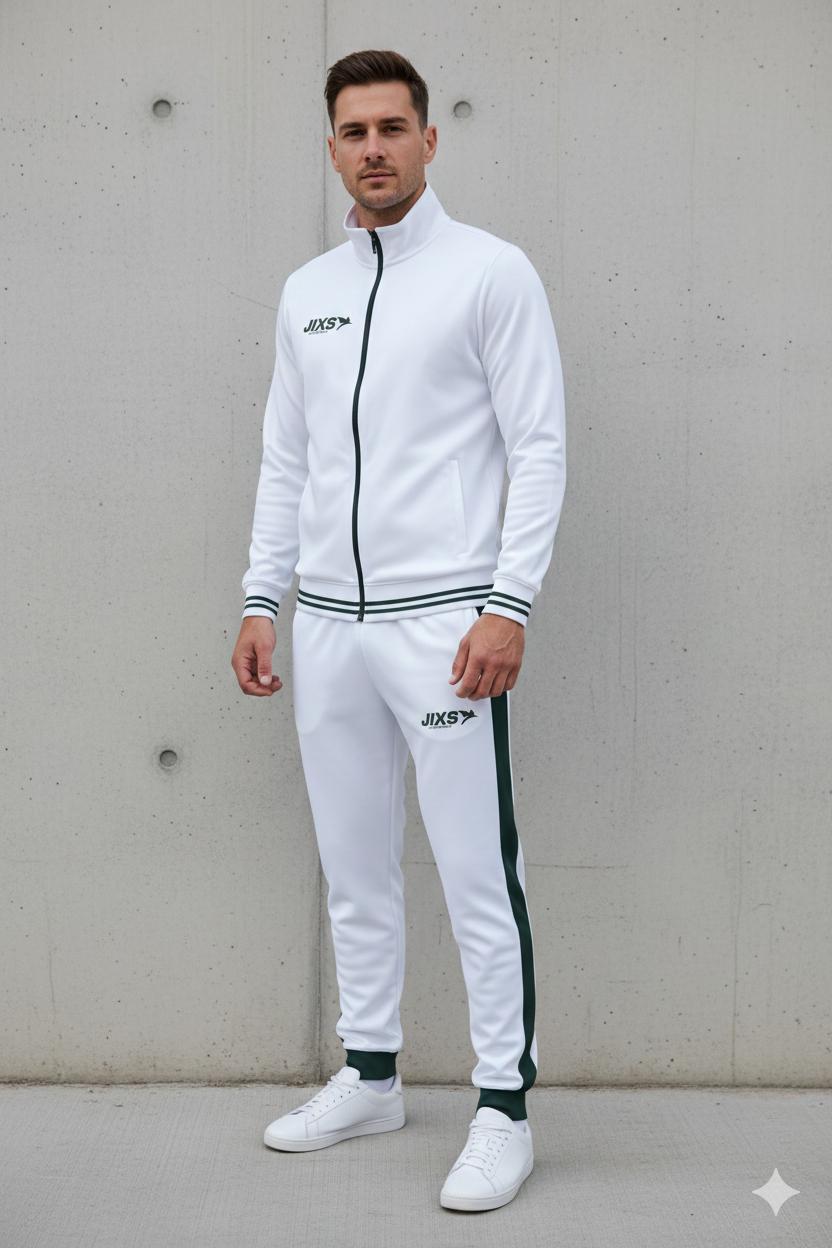 JIXS Tracksuit Pro Homme Blanc Vert