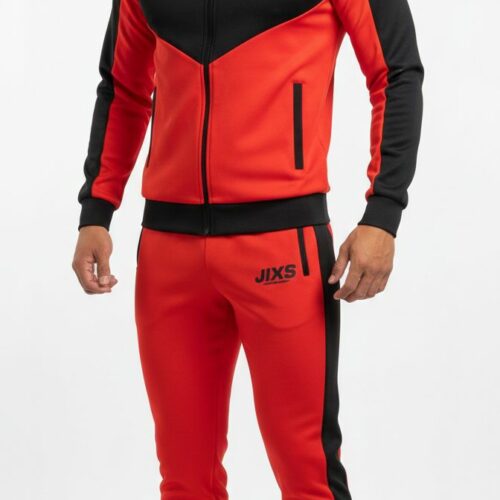 JIXS Tracksuit Elite Homme Rouge Noir